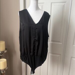 Express Black Button-Down Bodysuit